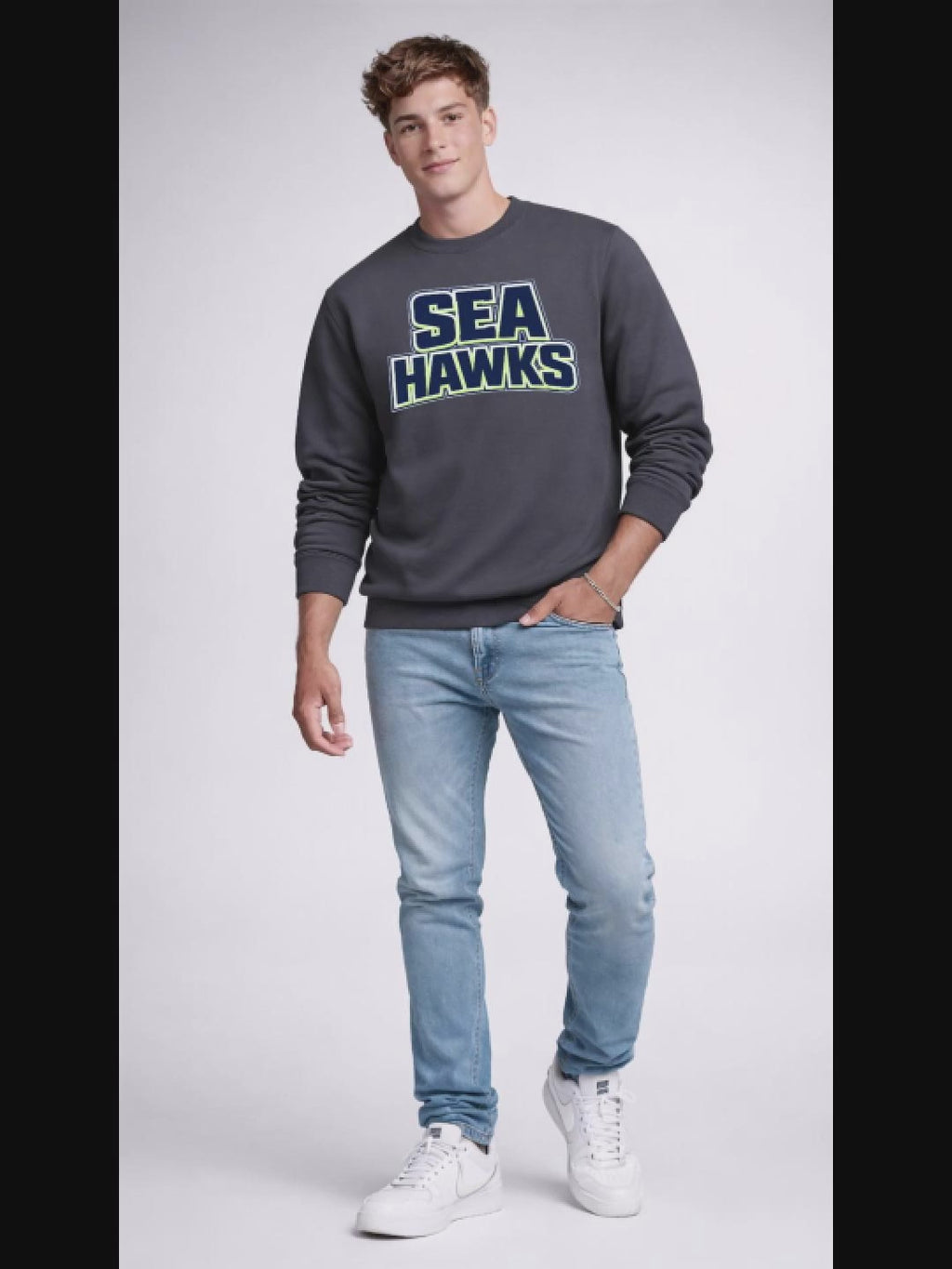SEAHAWKS Charcoal Classic Unisex Crewneck Sweatshirt