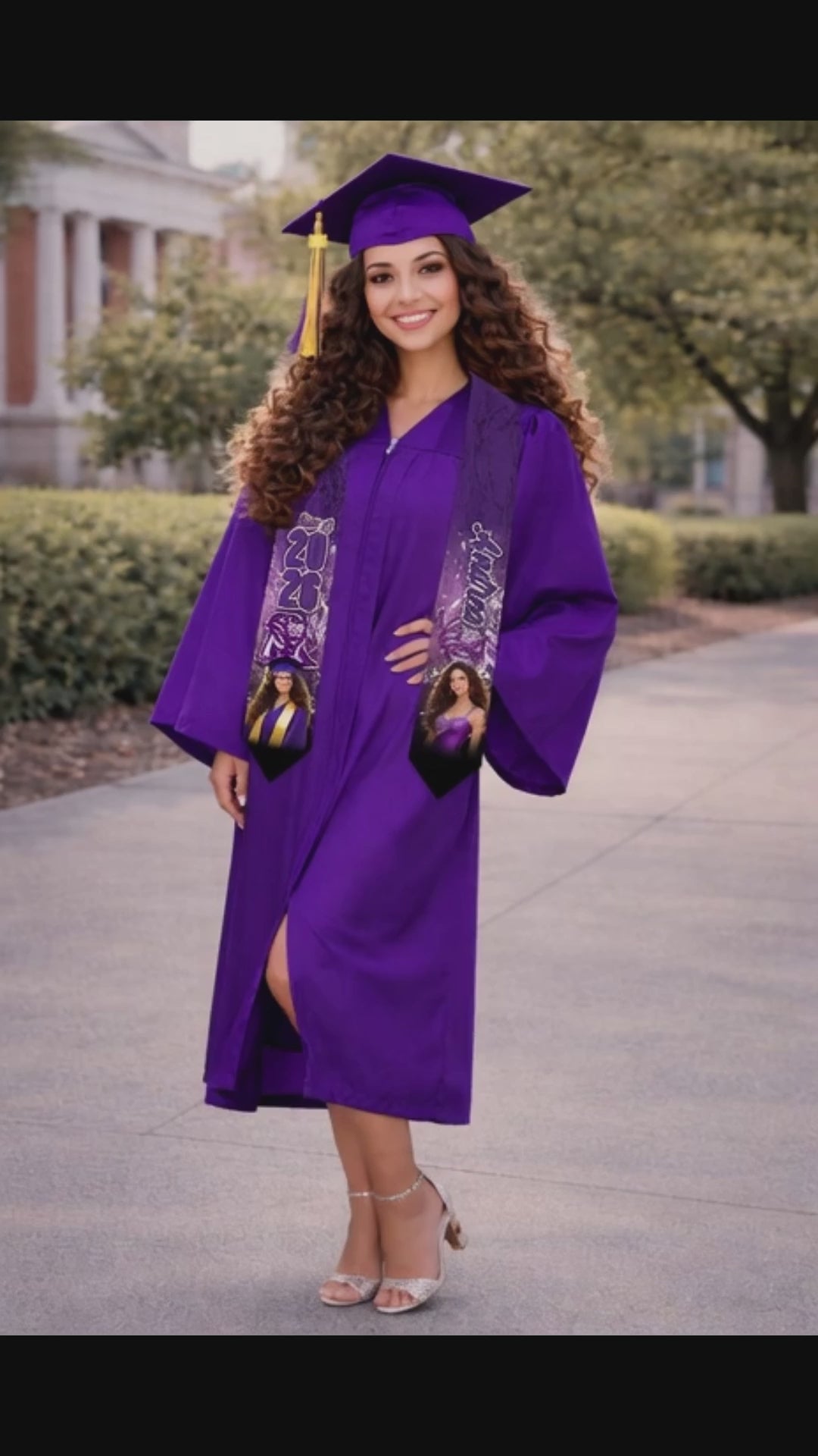 Custom Class Of 2026 Grunge Graduation Stole - V2