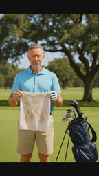 Personalized “Lucky Skull” Golf Towel – Custom Name Embroidered, Premium Cotton Tri-Fold