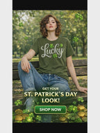 Lucky Charm Script Tee – Comfort Colors® Garment-Dyed St. Patrick’s Day T-Shirt