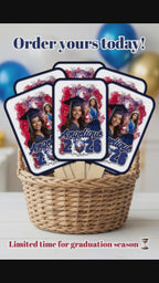 Custom Class Of 2025 Grunge Graduation Fans - Set Of 8🎓