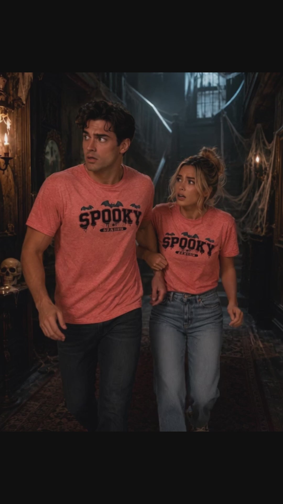 Heather Orange Halloween "Spooky Season" Graphic T-Shirt 🎉
