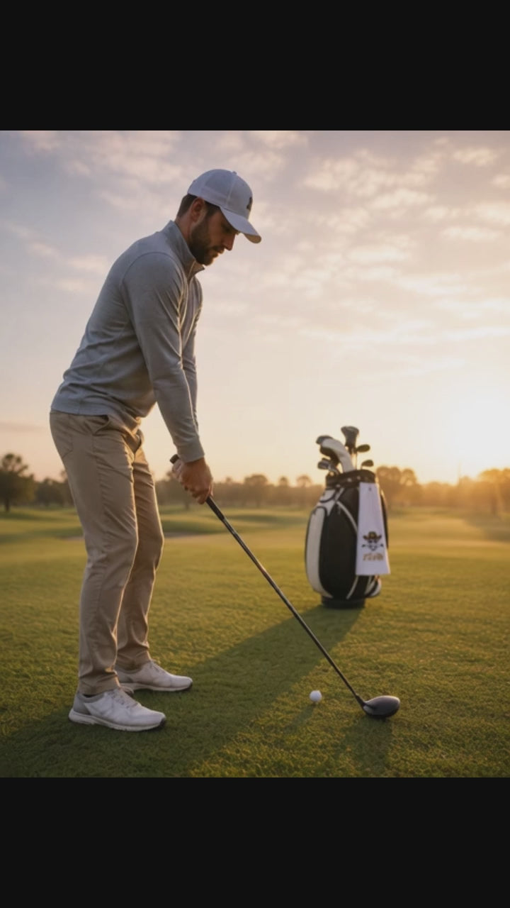 Personalized Cowboy Skull Golf Towel | Custom Embroidered Golf Bag Towel