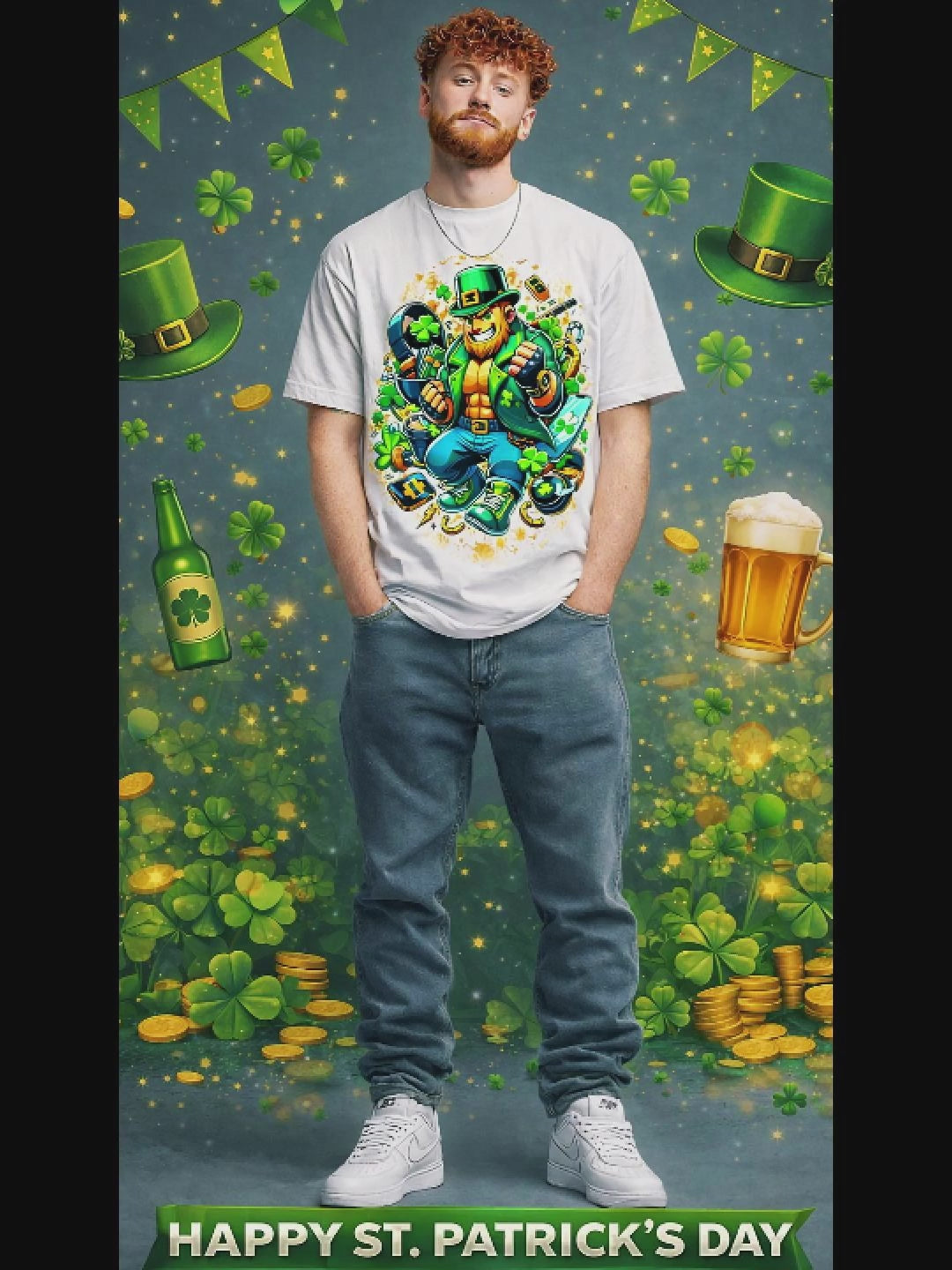 Fighting Irish Graphic T-Shirt – Bold St. Patrick’s Day Streetwear Tee