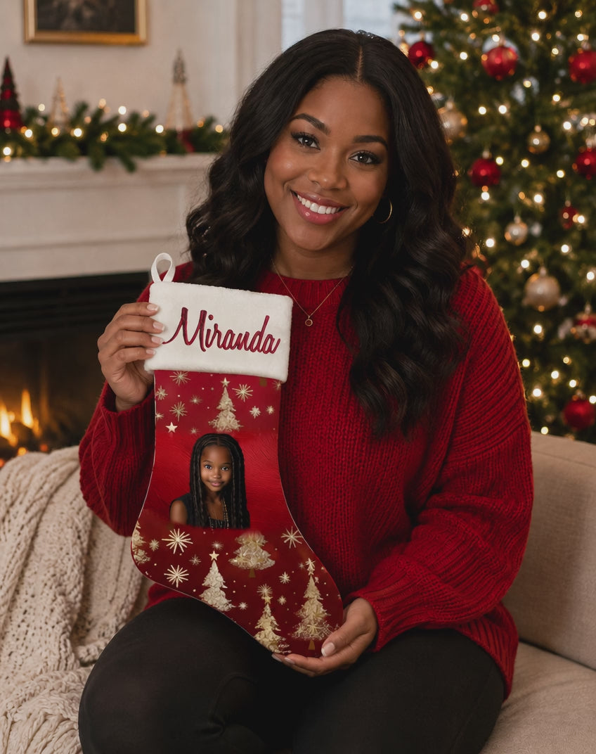 Personalized Christmas Tree Theme Christmas Stocking🎉