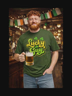 Lucky Guy Comfort Colors® Graphic T-Shirt – Olive Green Edition
