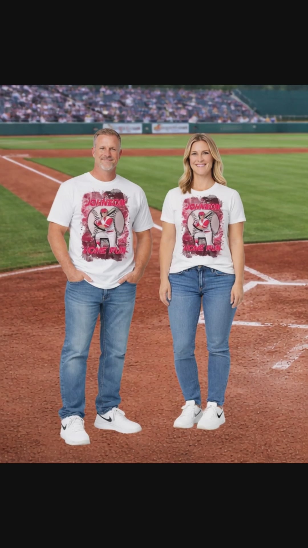 Personalized Water Splash Baseball T-Shirt – Custom Player Photo, Name & Number