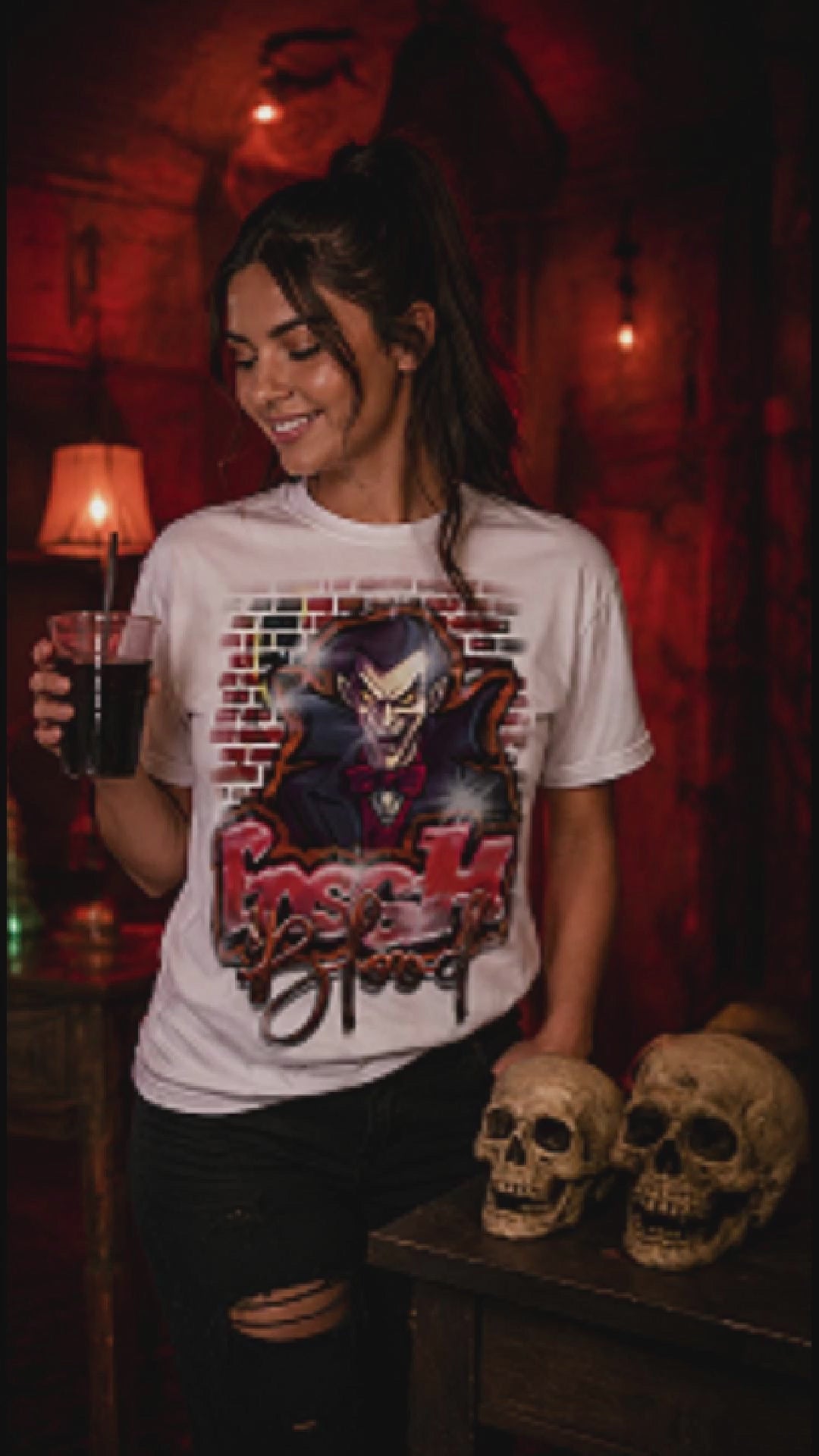 "Fresh Blood" Halloween Graphic T-Shirt - For You and Your Family🎉
