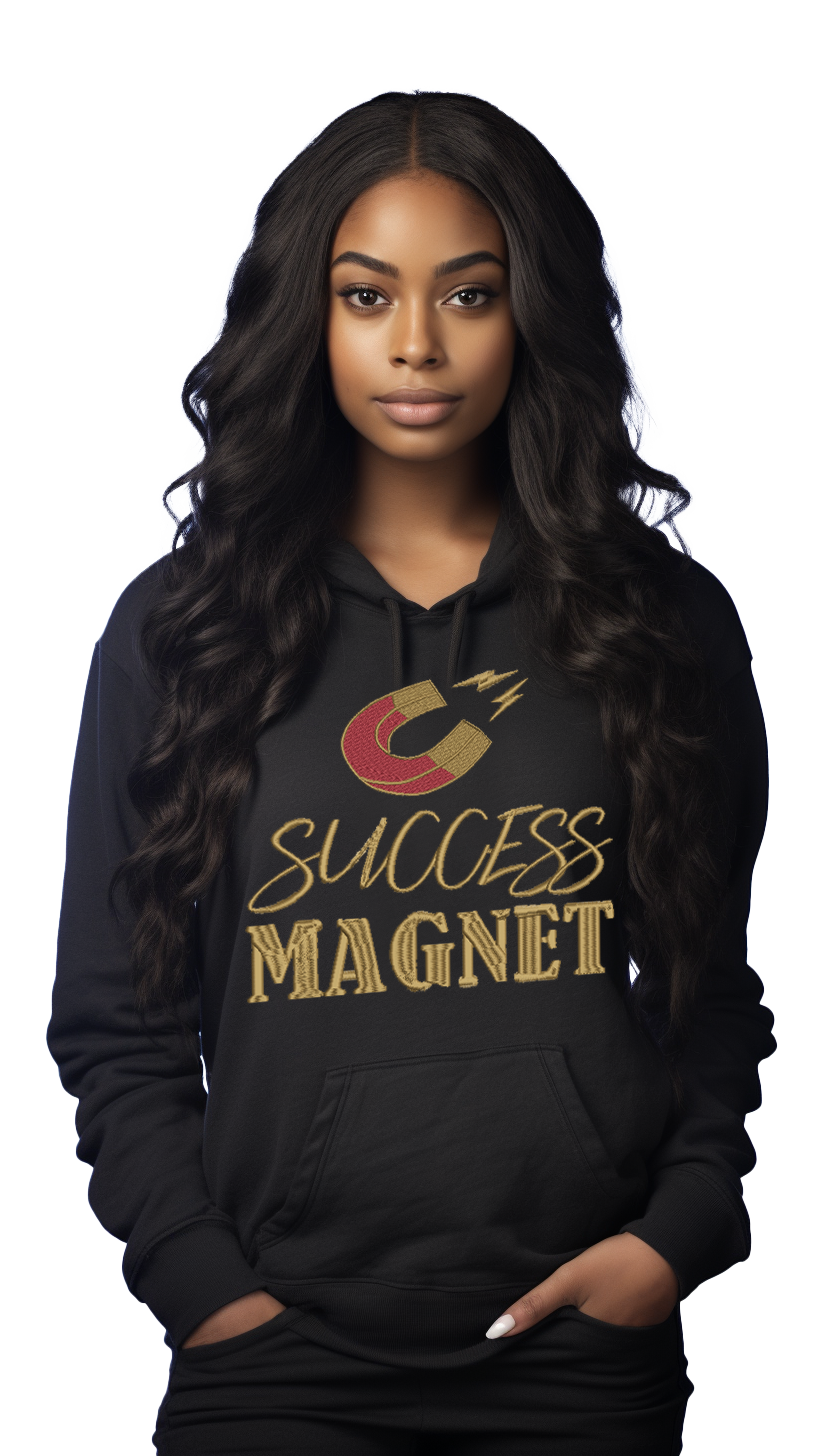 🎉 "Success Magnet" Embroidered Inspirational Hoodie🎉 Main image