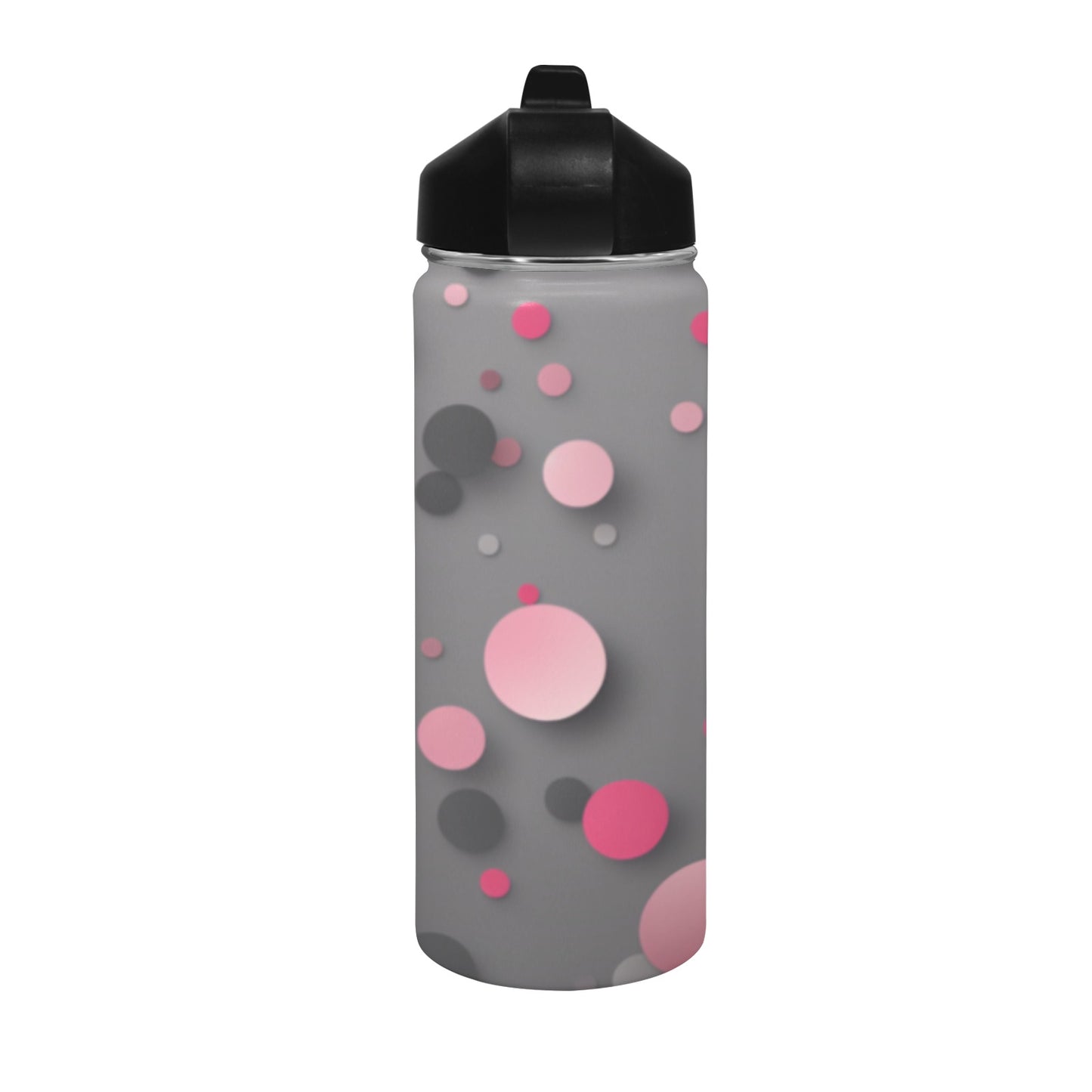 Custom 18 Oz Stainless Steel Sports Water Bottle with Insulated Straw DJM Custom Creations LLC